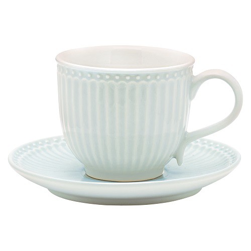 Greengate Tasse mit Untersetzer Alice Pale Blue