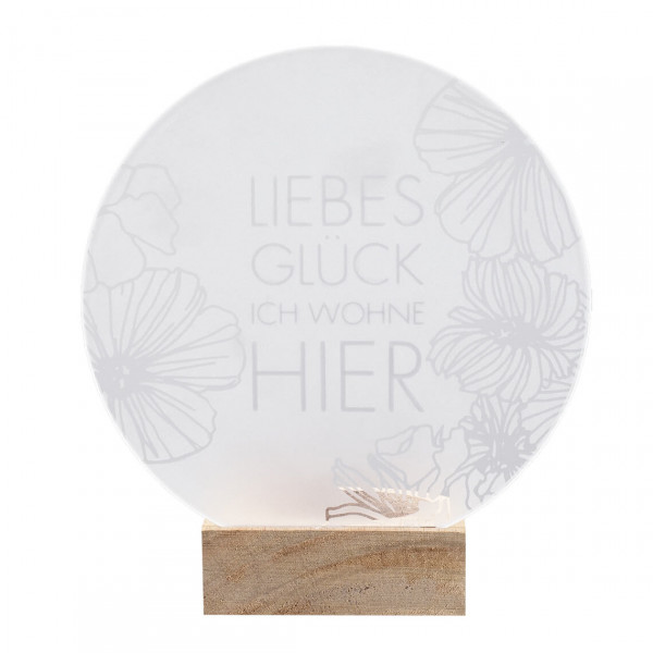 räder Zuhause Glaspoesie Teelicht "Liebes Glück..."