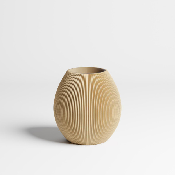 DENNISMAASS Vase Rund L Beige