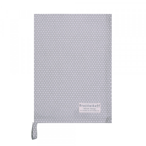 Krasilnikoff Geschirrtuch Micro Dots Dusty Grey