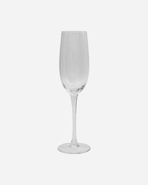 House Doctor Champagner Glas Klar Rillen