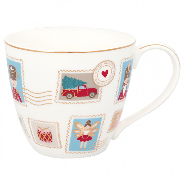 Greengate Henkelbecher Xmas Letter White