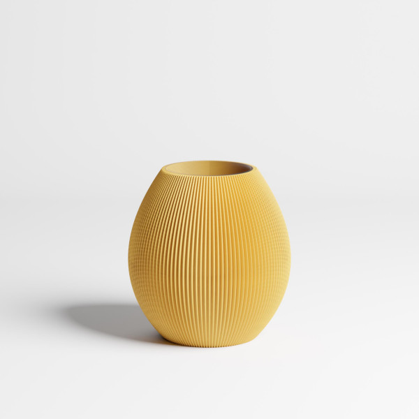 DENNISMAASS Vase Rund L Senfgelb