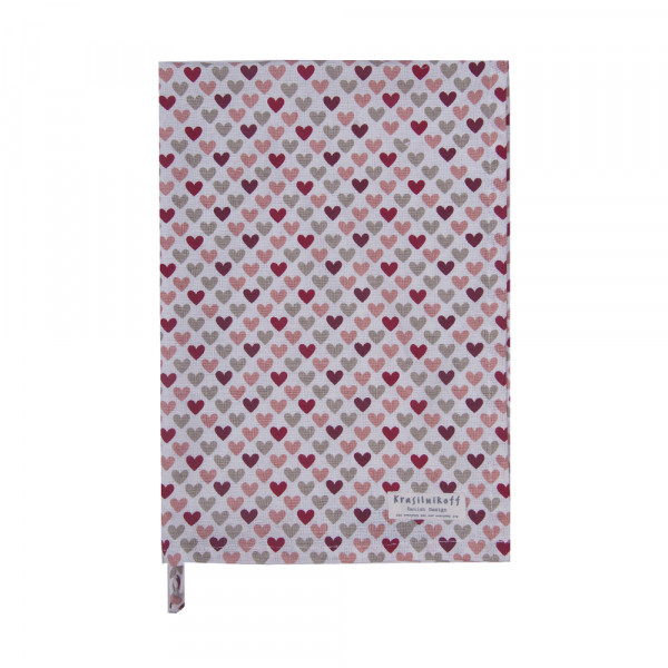 Krasilnikoff Geschirrtuch Konfetti Hearts Red