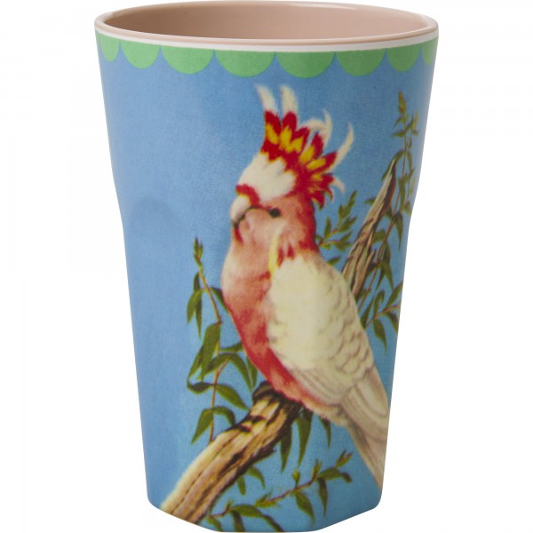 Rice Melamin Becher groß Vintage Cockatoo Print