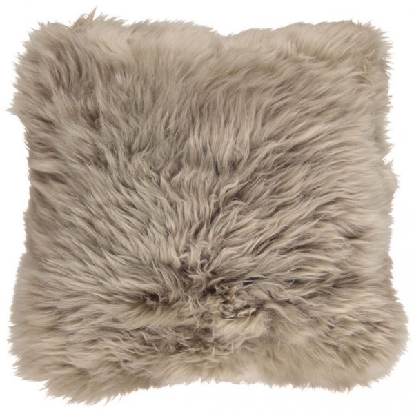 Natures Collection Neuseeland Schaffellkissen Taupe 50 x 50