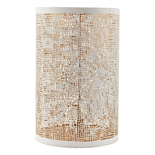 House Doctor Windlicht Hurricane weiss / gold