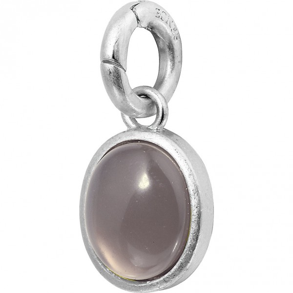 Sence Copenhagen Signature Charm Grey Agate worn silver