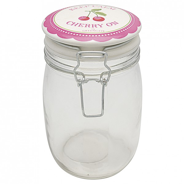 Greengate Aufbewahrungsglas Cherry Berry Pale Pink 1L