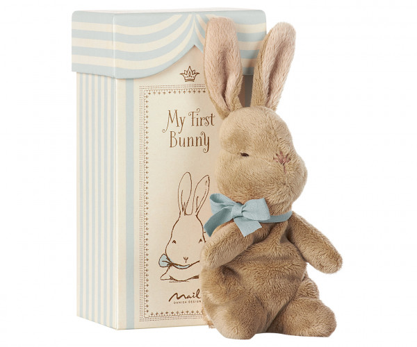 Maileg Kuschelhase My First Bunny in Box, Blau