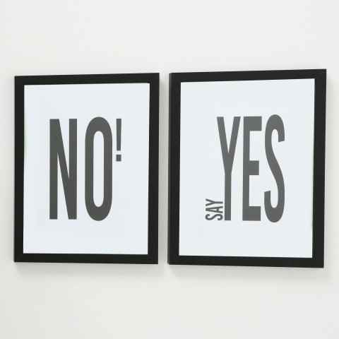 Bild "NO/YES" 2 verschiedene Ausführungen