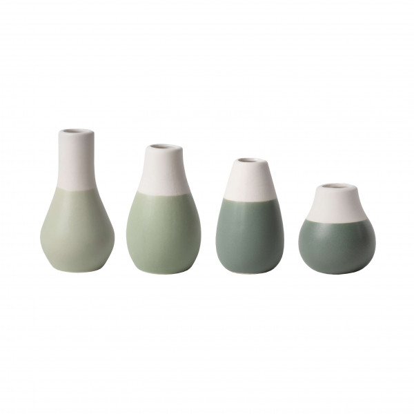 räder Mini Pastellvasen "Set aus 4" Grün