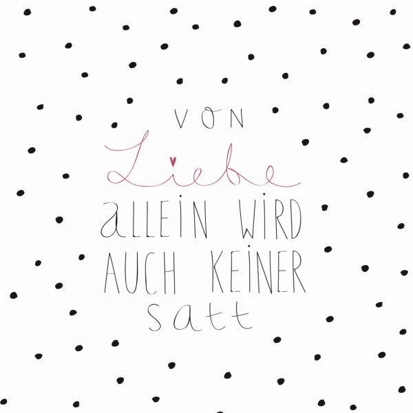 räder Papierservietten "Von Liebe allein..." 20 Stück