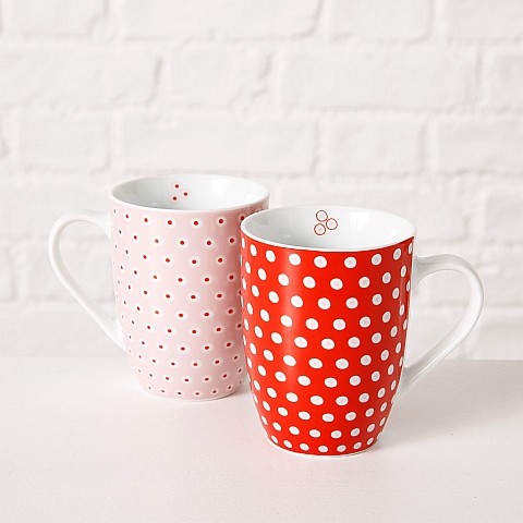 Porzellan-Becher "Dots" 2 versch. Varianten