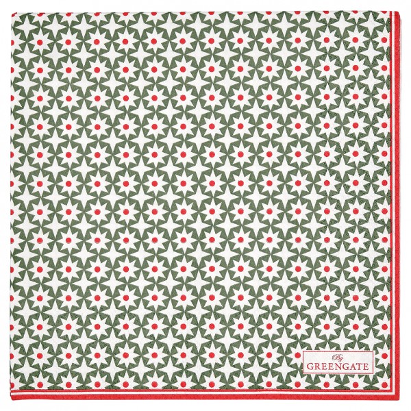 Greengate Papierservietten Lara green gross 20 Stück