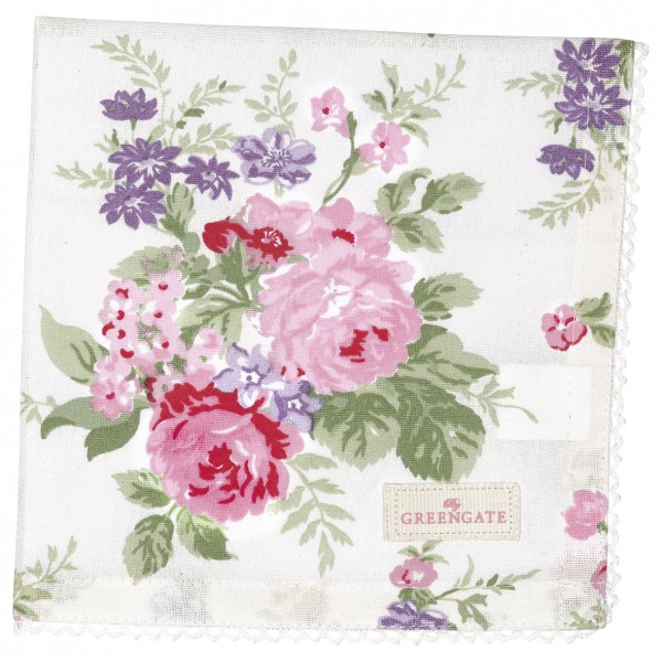 Greengate Stoffserviette Rose white