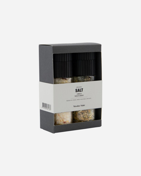 Nicolas Vahé Geschenkbox Organic Chili Salt & Wild Garlic  2tlg.