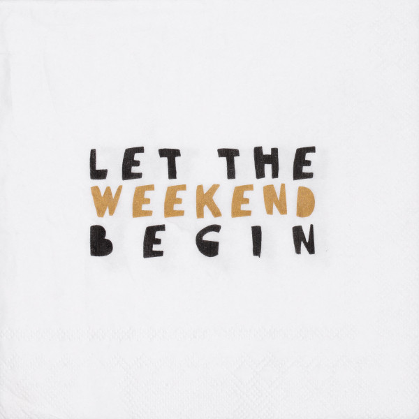 räder Papierservietten "Let the weekend begin"  20 Stück