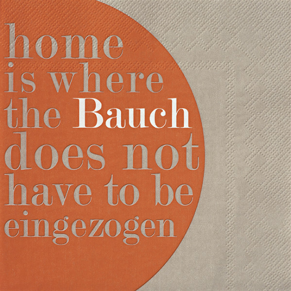 räder Papierservietten "Home is where the Bauch..."  20 Stück