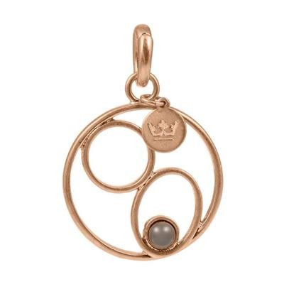 Sence Copenhagen Charm Grey Agate worn rose gold