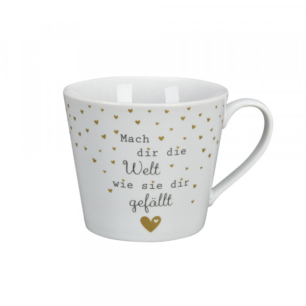 Krasilnikoff Henkelbecher "Mach dir die Welt..."