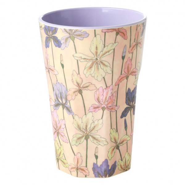 Rice Melamin Becher Iris Print Two Tone Tall