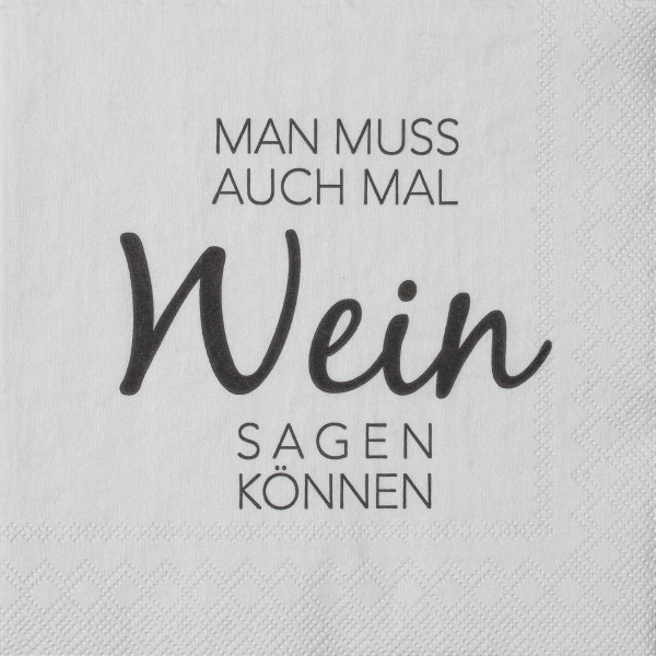 räder Papierservietten "Man muss auch Wein sagen können" 20 Stück