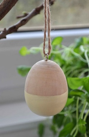 Artefina Holz-Osterei Gelb/Natur