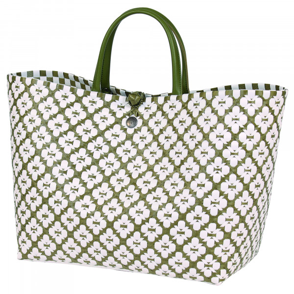 Handed By Shopper Motif Olive White Pattern