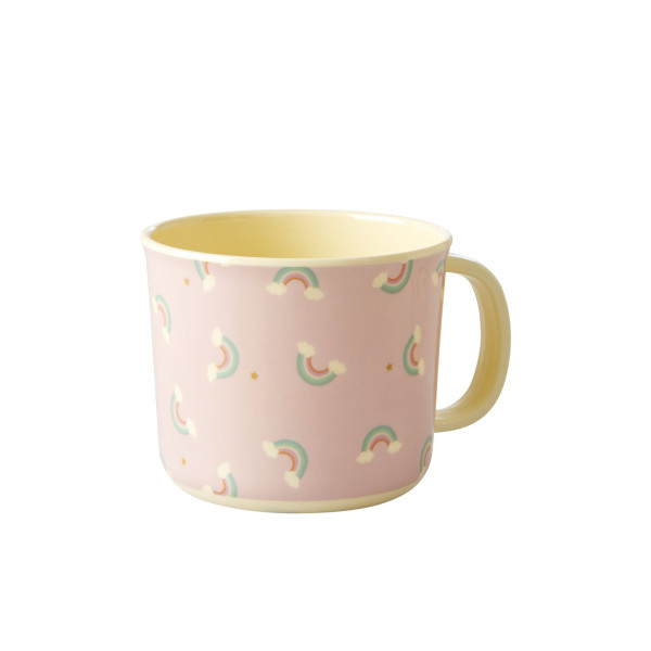 Rice Melamin Kids Becher Rainbow mit Henkel