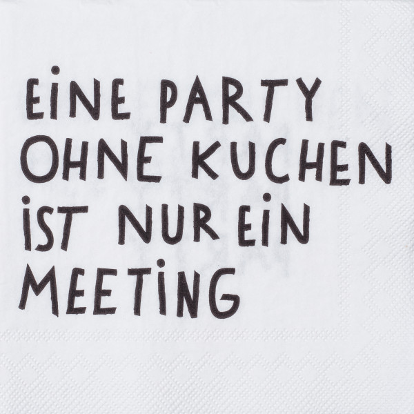 räder Papierservietten "Eine Party ohne Kuchen..."  20 Stück