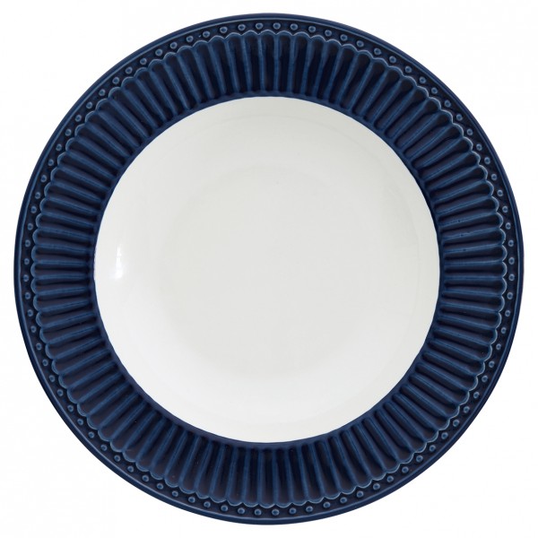 Greengate Tiefer Porzellan-Teller Alice Dark Blue