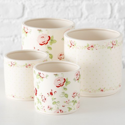 Pflanztopf "Romance" 2 Design Varianten H 16 cm
