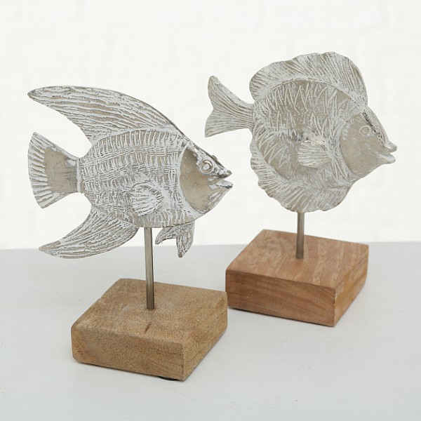 Deko-Aufsteller Fisch Aluminium 2 Varianten