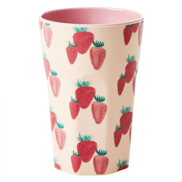 Rice Melamin Becher groß Erdbeere
