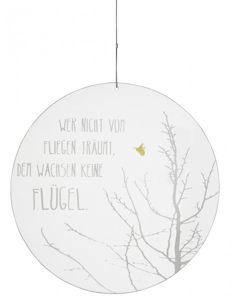 räder Zuhause Glaspoesie "Wer nicht vom Fliegen...."