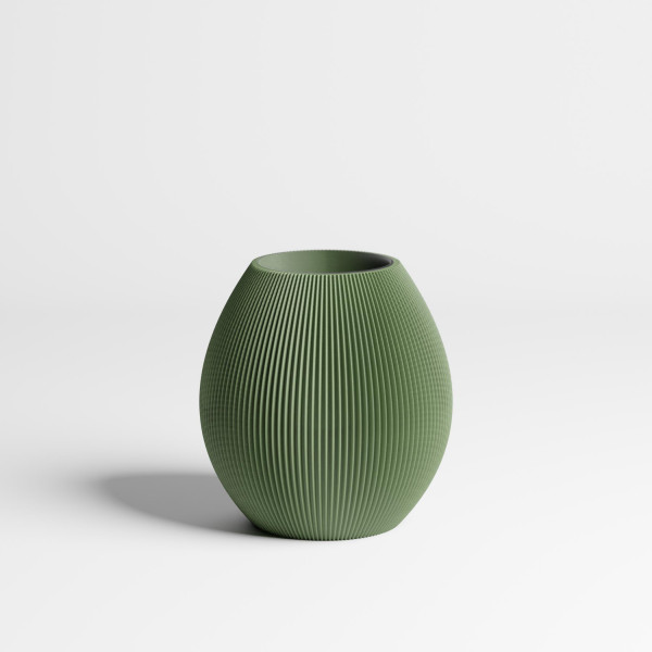 DENNISMAASS Vase Rund L Olivegrün
