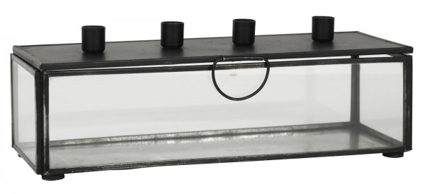 Ib Laursen Kerzhalter Glasbox für dünne Kerzen