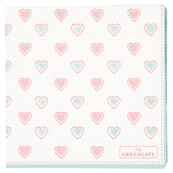 Greengate Papierservietten Penny white small 20 Stück