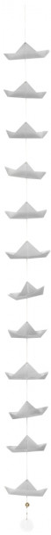räder Meer als Worte Schiffchenkette "Origami Boote"