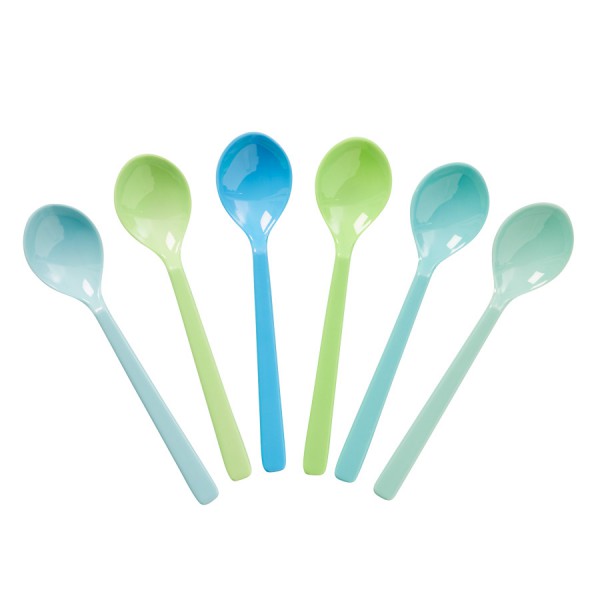 Rice Melamin Löffel 6er Set Blue & Green