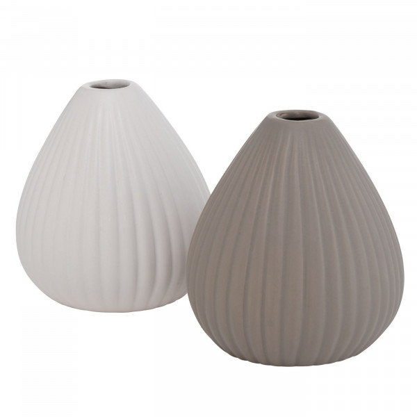 Steingut Vase Delio H 11 cm 2 Farbvarianten